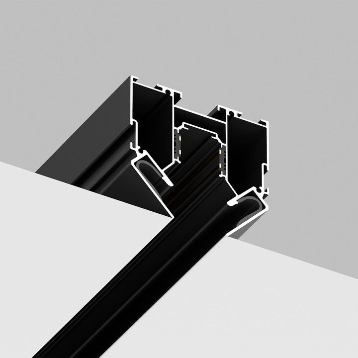 Встраиваемый магнитный шинопровод в натяжной потолок Crystal Lux Space CLT 0.134 01 L3000 BL