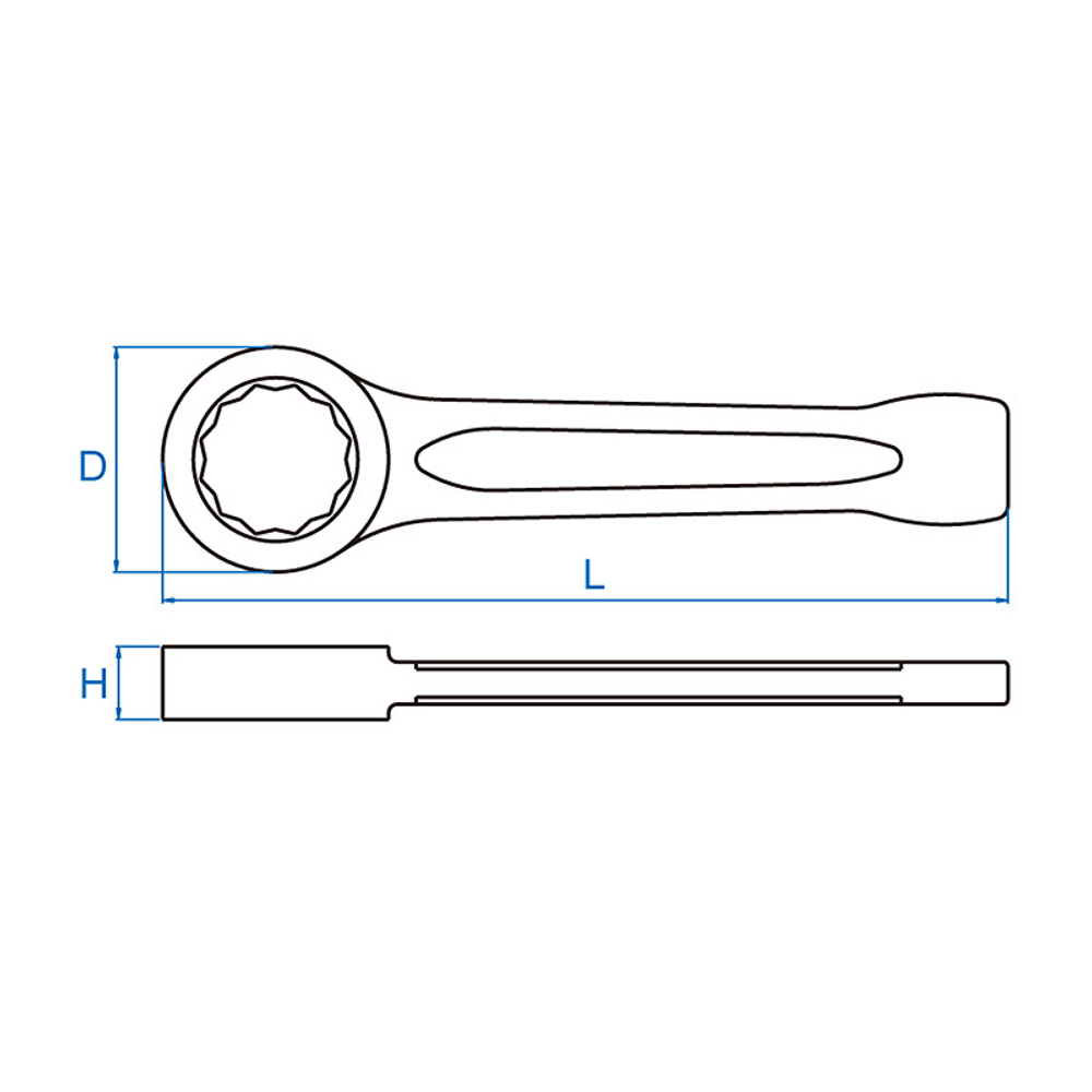 Ключ накидной ударный 70 мм KING TONY 10B0-70