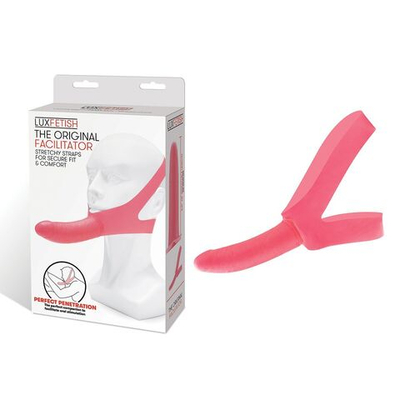 Розовый фаллоимитатор с креплением на лицо The Original Facilitator - 14 см. (Цвет: розовый)