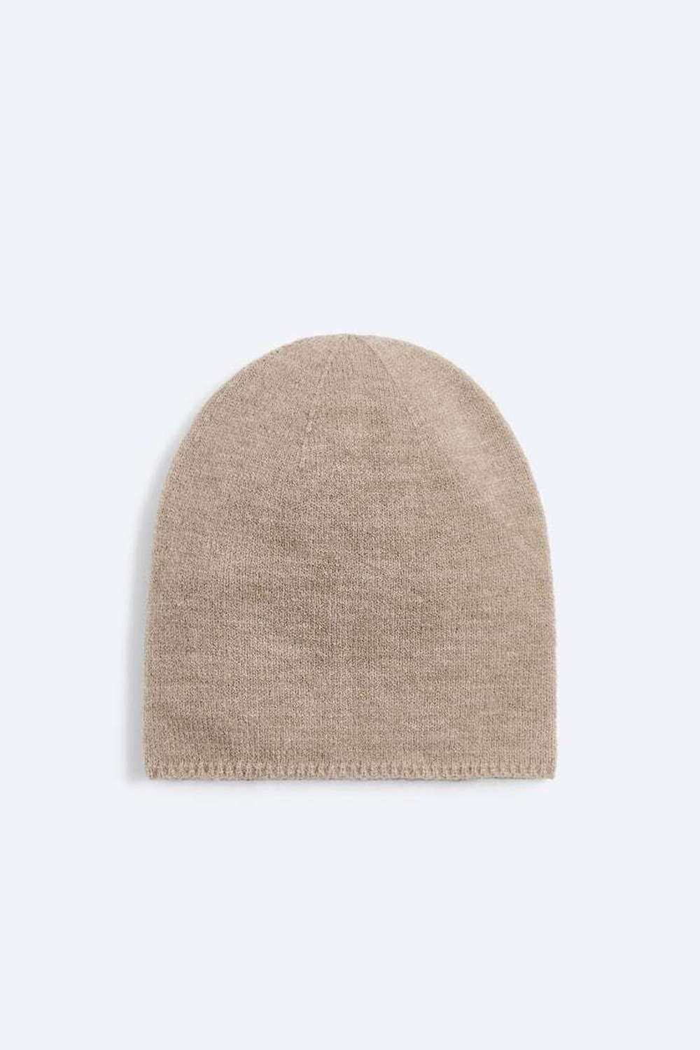 ZARA ШАПКА БИНИ С ПОЛИРОВКОЙ, БЕЖЕВЫЙ