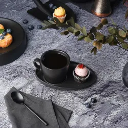Кофейная пара 175 мл d 8,3 см h7 см Cappuccino Black Raw Stellar P.L. Proff Cuisine [6]