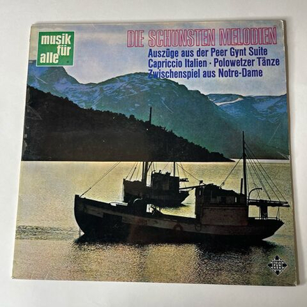 Винтажная виниловая пластинка LP Сборник P. Tchaikovsky П. И. Чайковский, A. Borodin Бородин, Franz Schmidt, Edvard Grieg, Die Schonsten Melodien (Германия 1970)