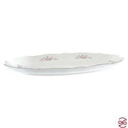 Блюдо для рыбы Bernadotte Серая роза платина 65 см
