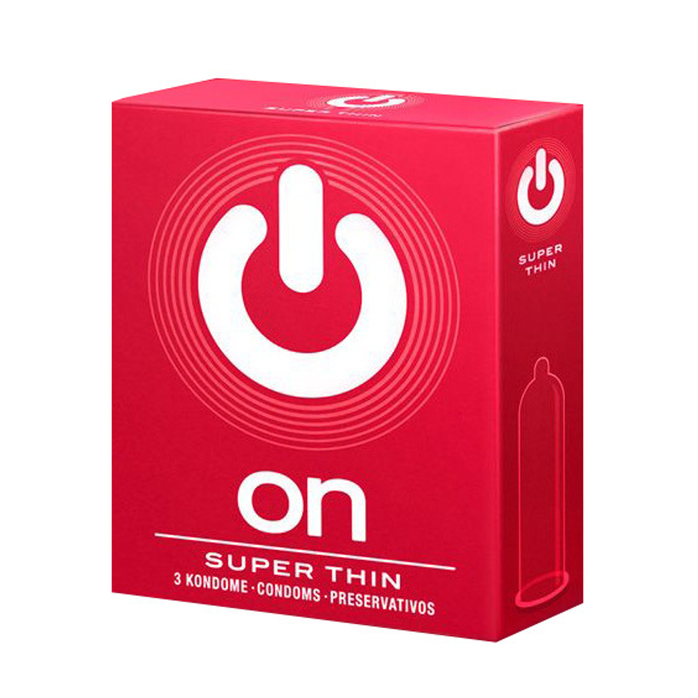Ультратонкие презервативы ON Super Thin 3шт