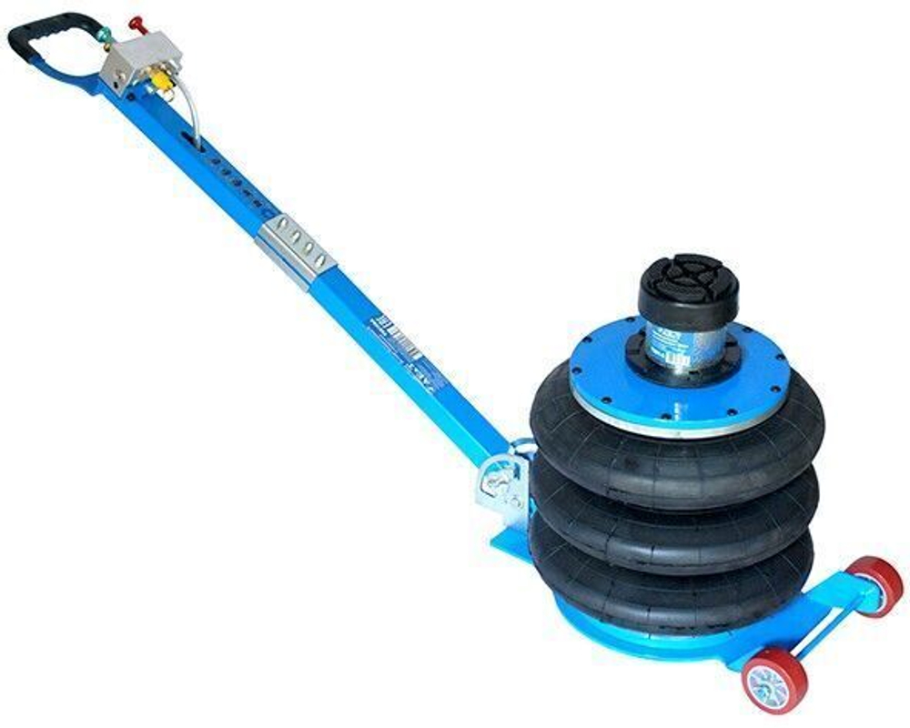 Домкрат T08105A пневматический с ручкой 5 т AE&T 3-секционный