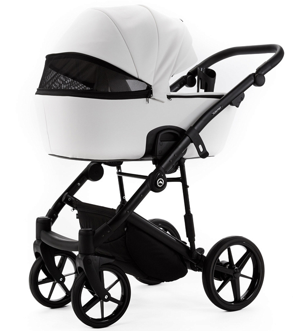 Детская коляска Adamex Mobi Deluxe New 2 в 1 MN-SA1 (БЕЛАЯ КОЖА)