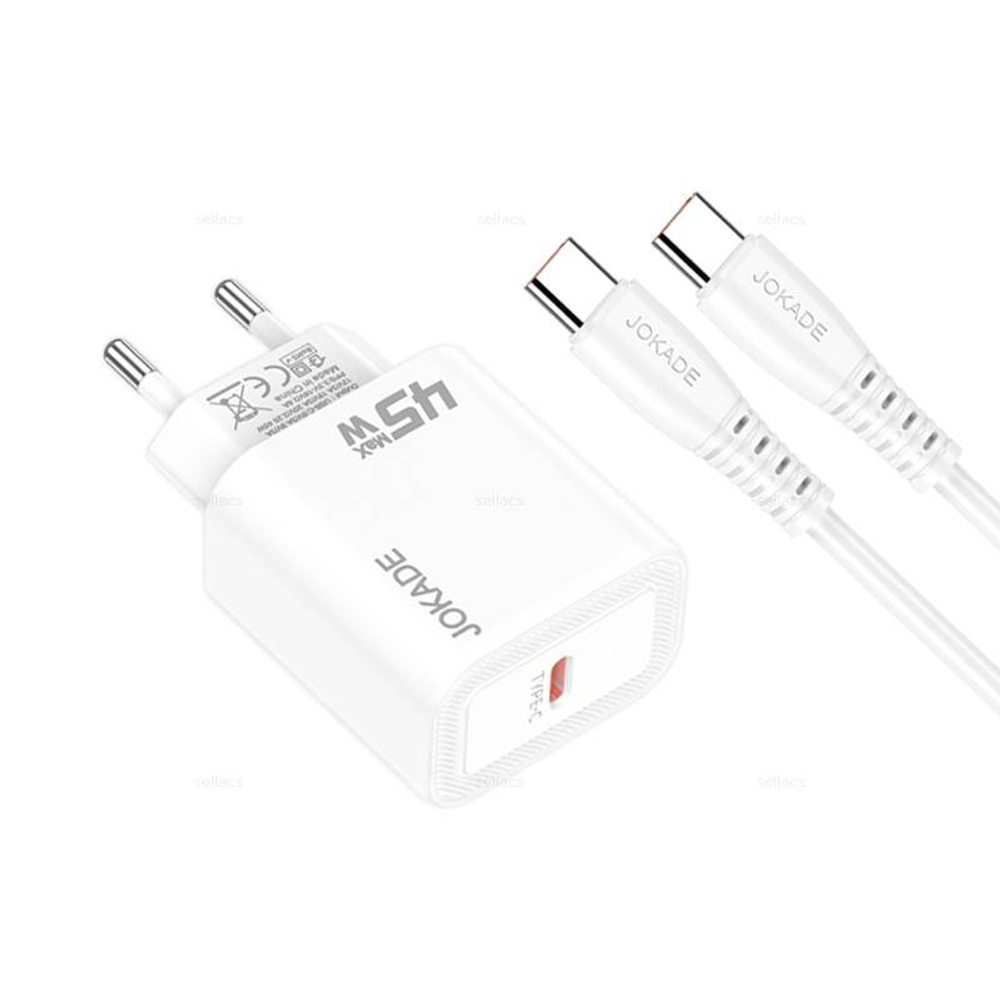 JOKADE JB0137, Зарядное устройство PD45W на устройства Type-C