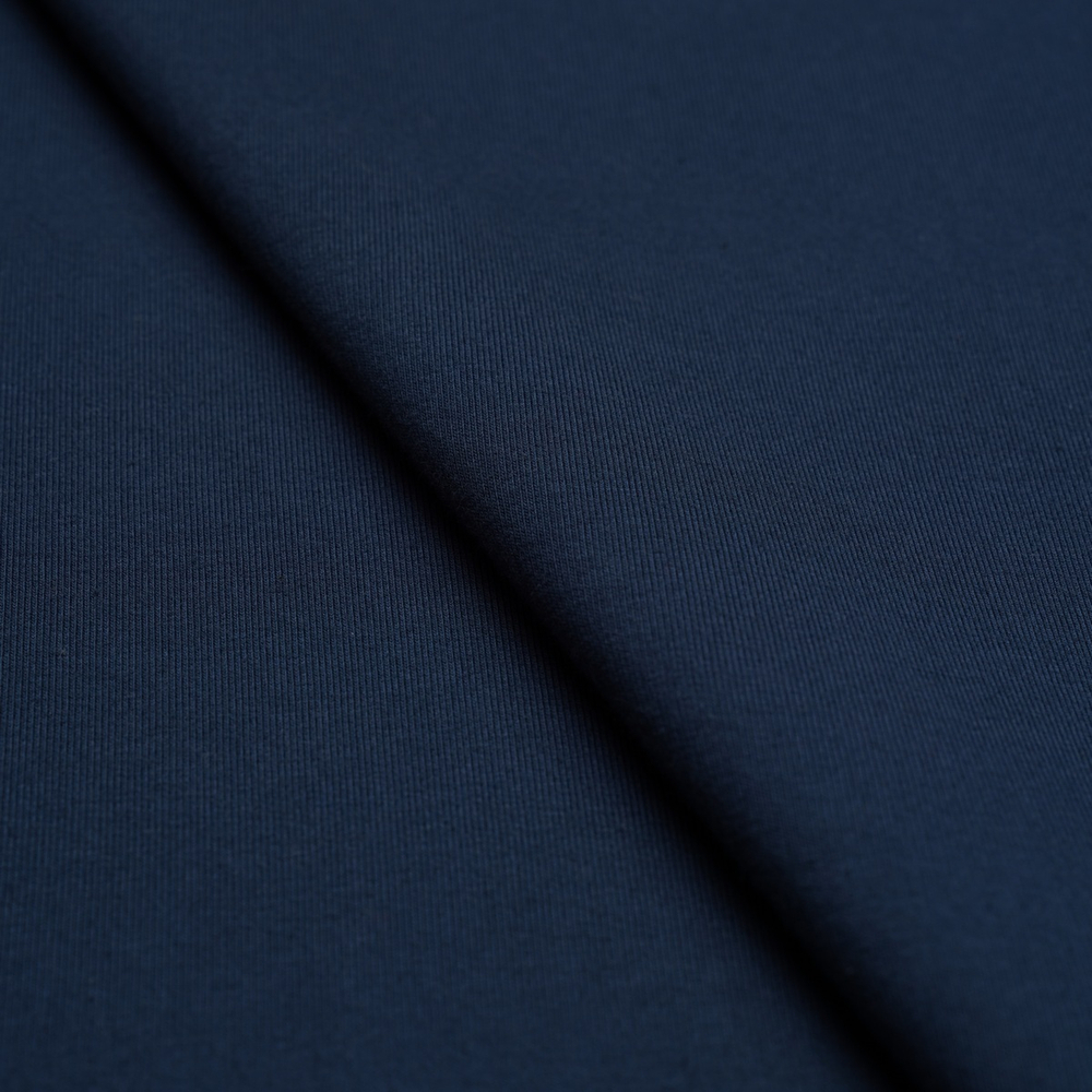 Футер 2-х нит., 92% хлопок, 8% ПУ(эластан), 225 гр/м2, т.синий (1890)