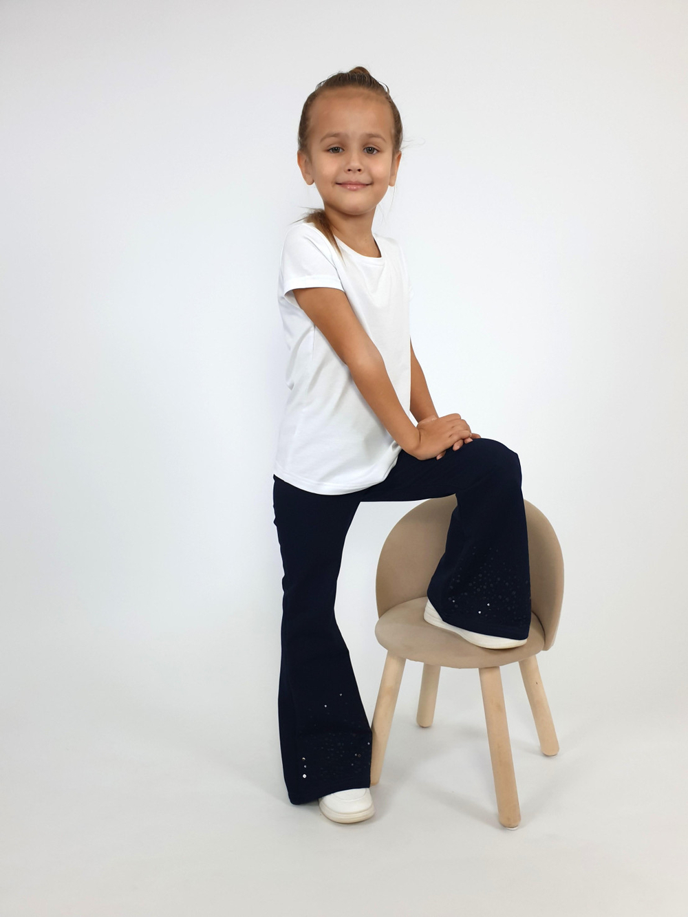 17-17-6 Брюки для девочки Luneva