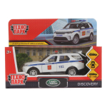 Модель ин. мет. "Land Rover Discovery. Полиция" 12см,откр. двери, белый в кор (Технопарк)