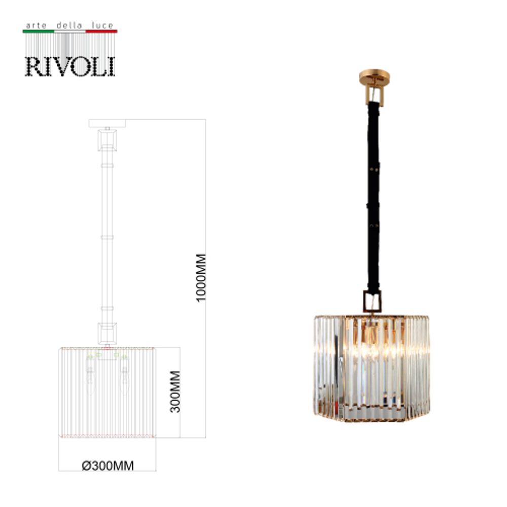 Светильник подвесной (подвес) Rivoli Elisa 3054-306 6 * Е14 40 Вт модерн | Модерн
