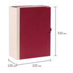 Папка для бумаг архивная А4 (225х310 мм), 120 мм, 4 завязки, бумвинил, корешок - коленкор, 123201