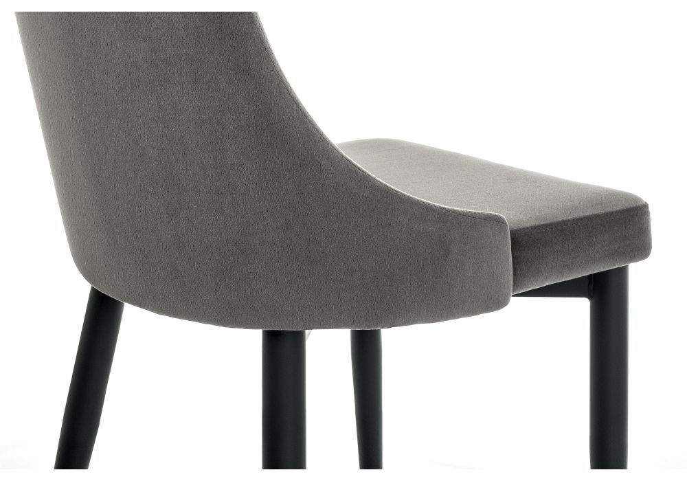 Стул на металлокаркасе Kora dark gray / black