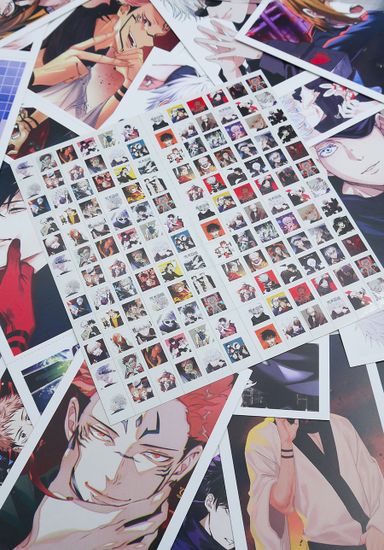 Набор открыток, карточек и наклеек "Магическая битва / Jujutsu Kaisen", 188 предметов