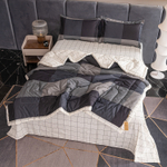 Комплект постельного белья Сатин с Одеялом 100% хлопок на резинке OBR151