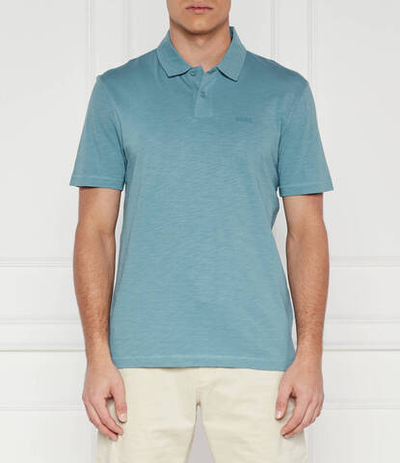 Поло slub BOSS ORANGE - голубой(50511224)