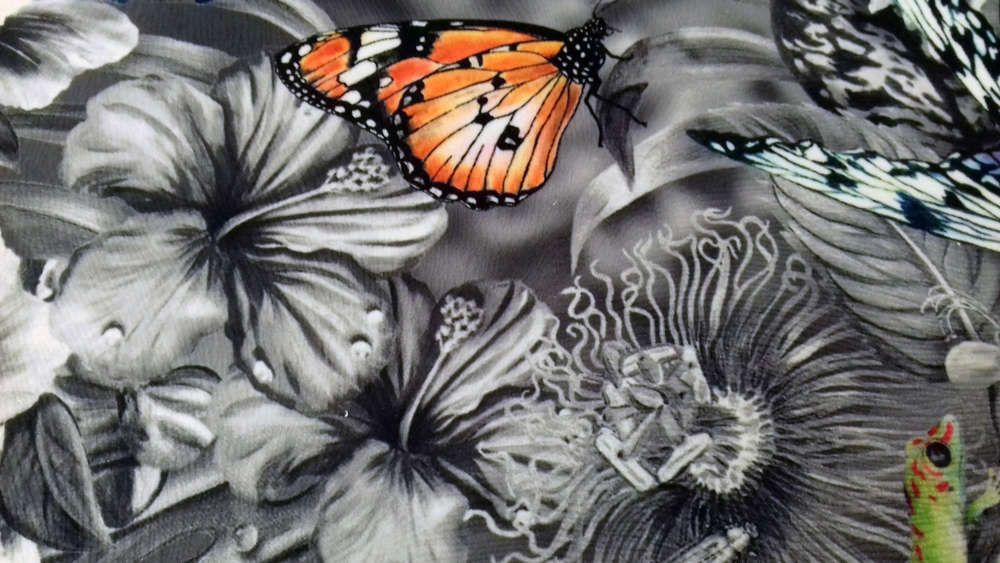 Микровелюр Xpoint (Икспоинт) 0079.04 Бабочки