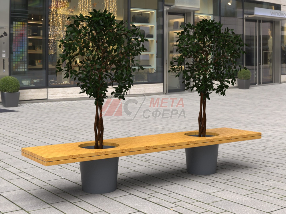 Лавка с вазоном Ромео и Джульетта