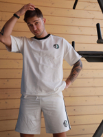 Футболка спортивная с лампасами Город Горький белая белый