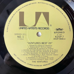 Винтажная виниловая пластинка LP The Ventures Best 20 (Japan 1980) (Obi) Caravan