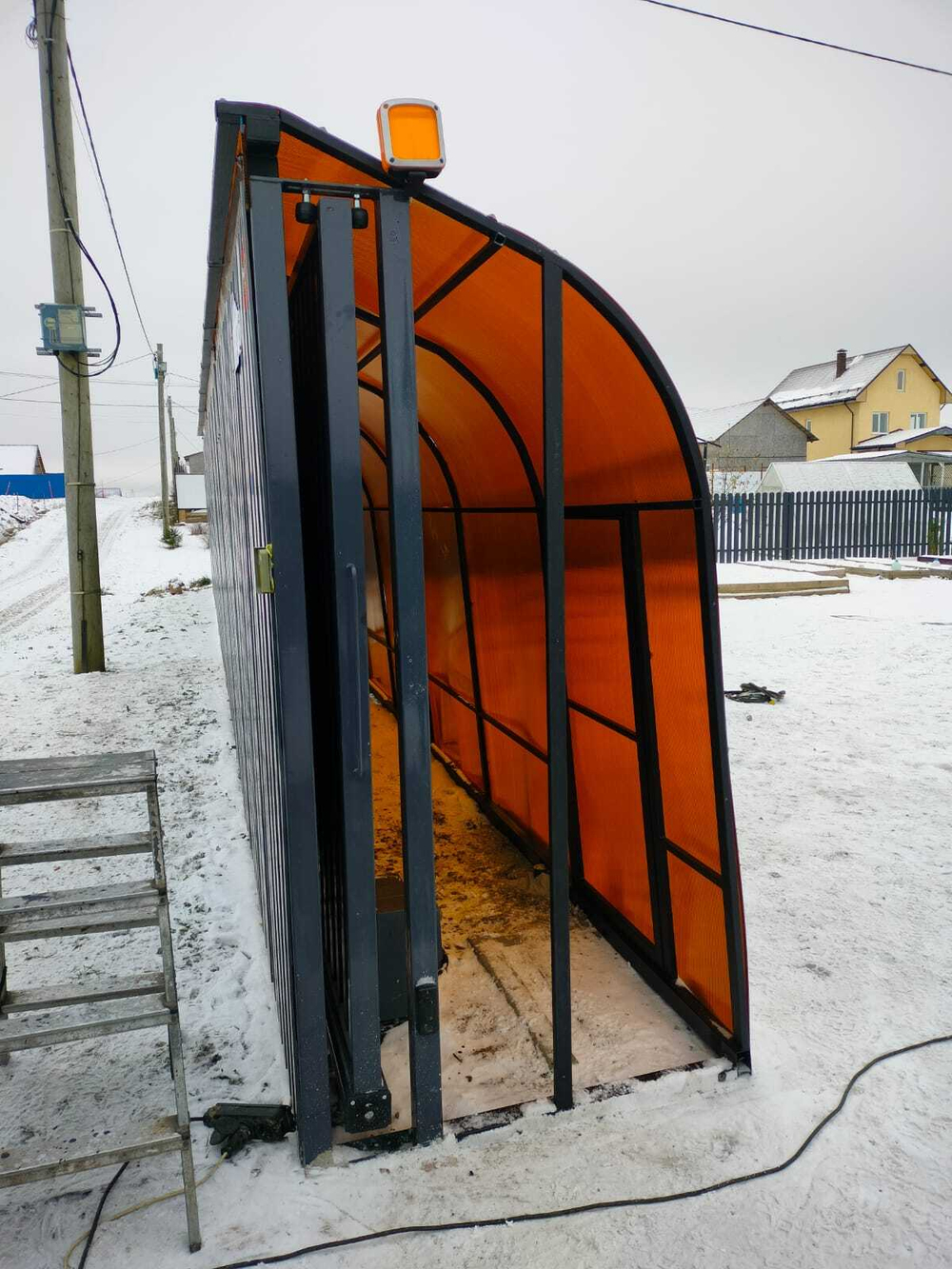 Навес под откатные ворота.