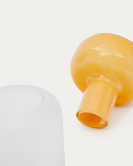 Kelse Ваза из прозрачного и оранжевого стекла 30,5 см