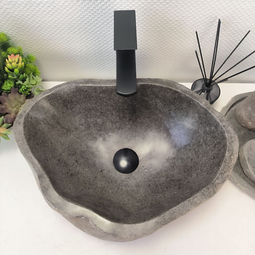 Раковина из речного камня RS-63467 (49*36*15) 0122