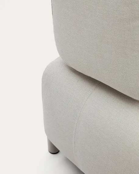 Модуль трехместного дивана Compo, бежевая синель, серый металл