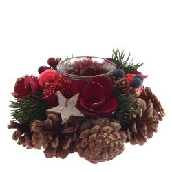 GAEM Подсвечник "Новогодняя композиция", L15 W15 H8 см