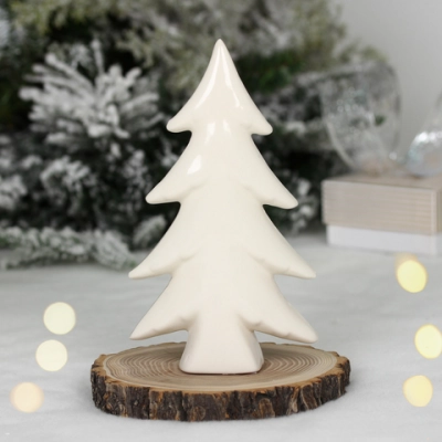 Украшение новогоднее GLOSS «Шикарная елка» 11*4*18 см, Белый