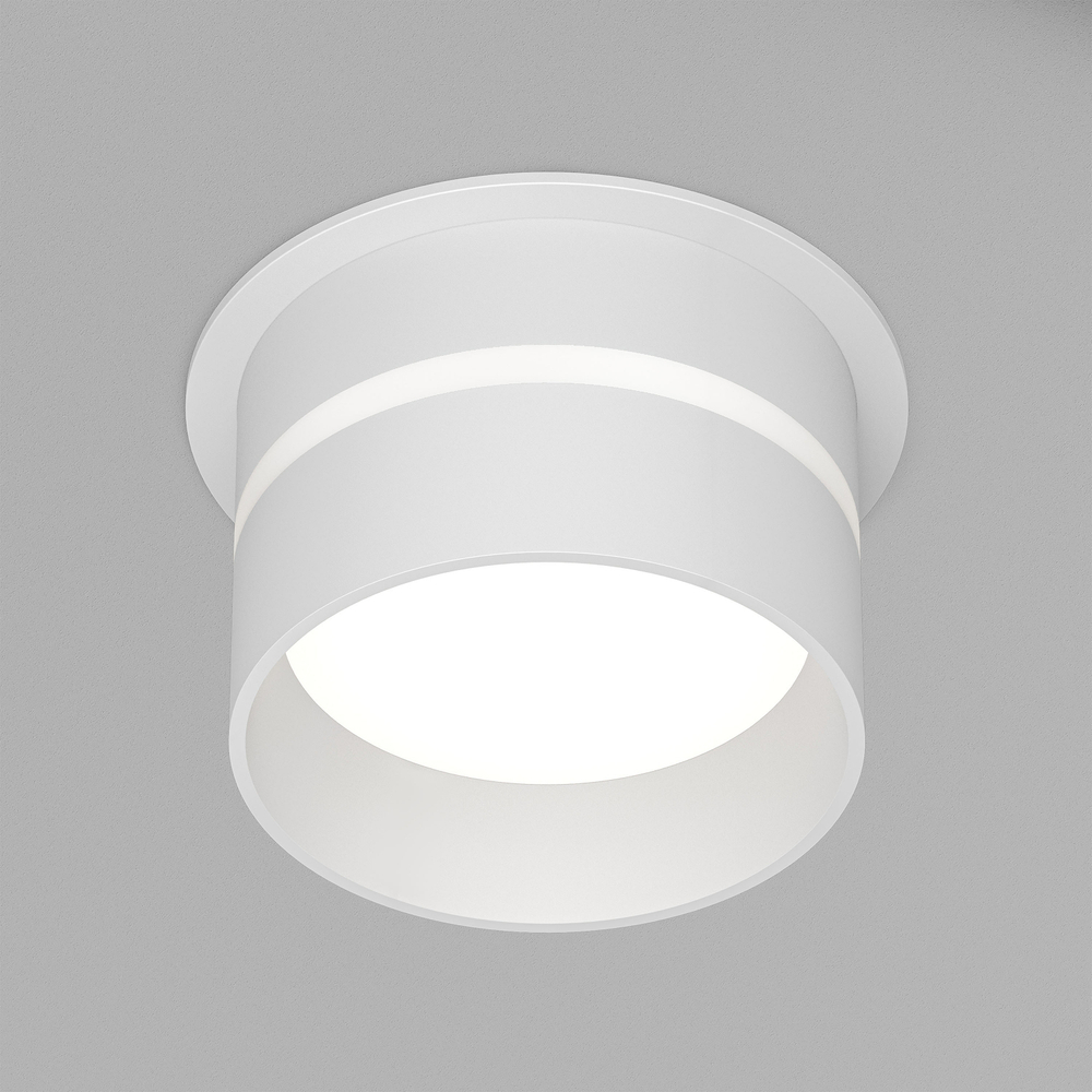 DK2404-WH Встраиваемый светильник влагозащ., IP 44, до 15 Вт, GU10, белый, алюминий