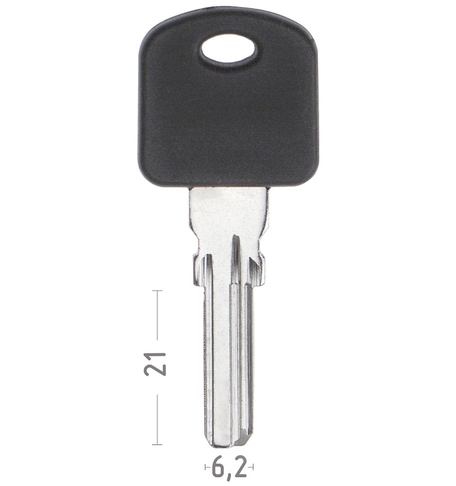 Заготовка вертикального ключа 10434 PALLADIUM E-197 пласт кв.спец.Apex-трос КНР
