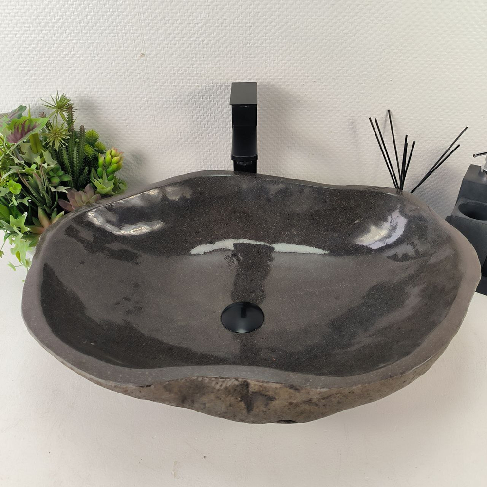 Раковина из речного камня RS-65018 62*48*15 0858