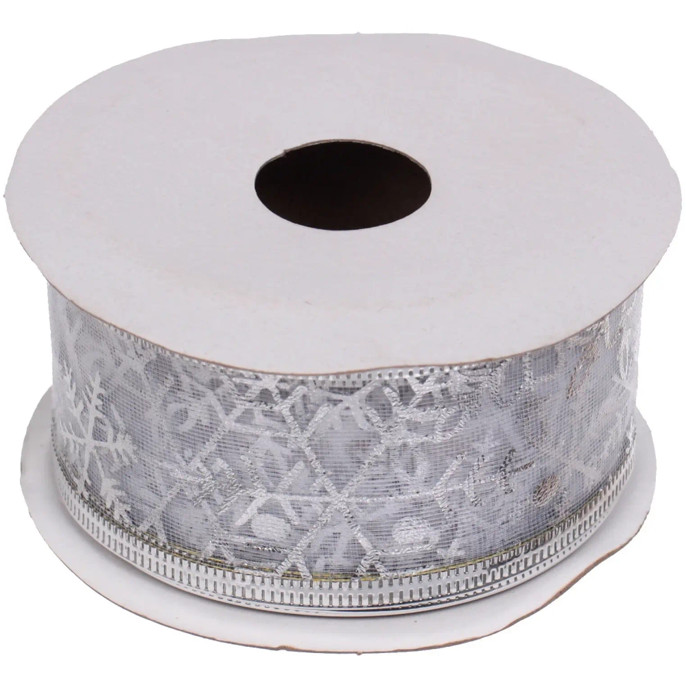 Лента для декорирования «Изящная» 4 см, 2,7 м, Серебро (микс дизайнов)