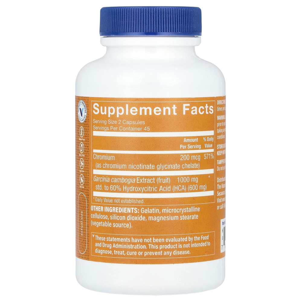 The Vitamin Shoppe, Экстракт гарцинии камбоджийской, 90 капсул