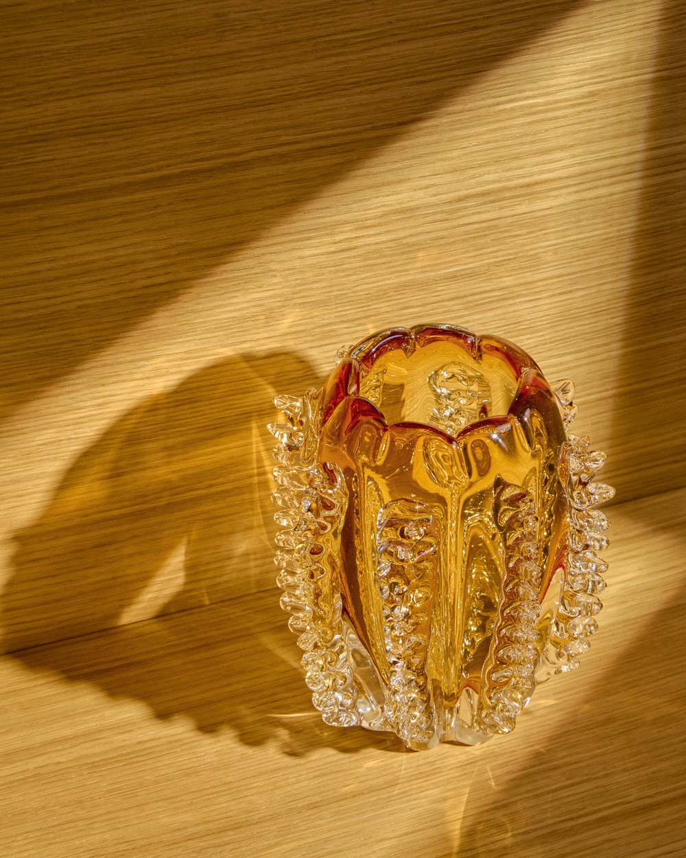 Оранжевая стеклянная ваза Nicora, 23 см