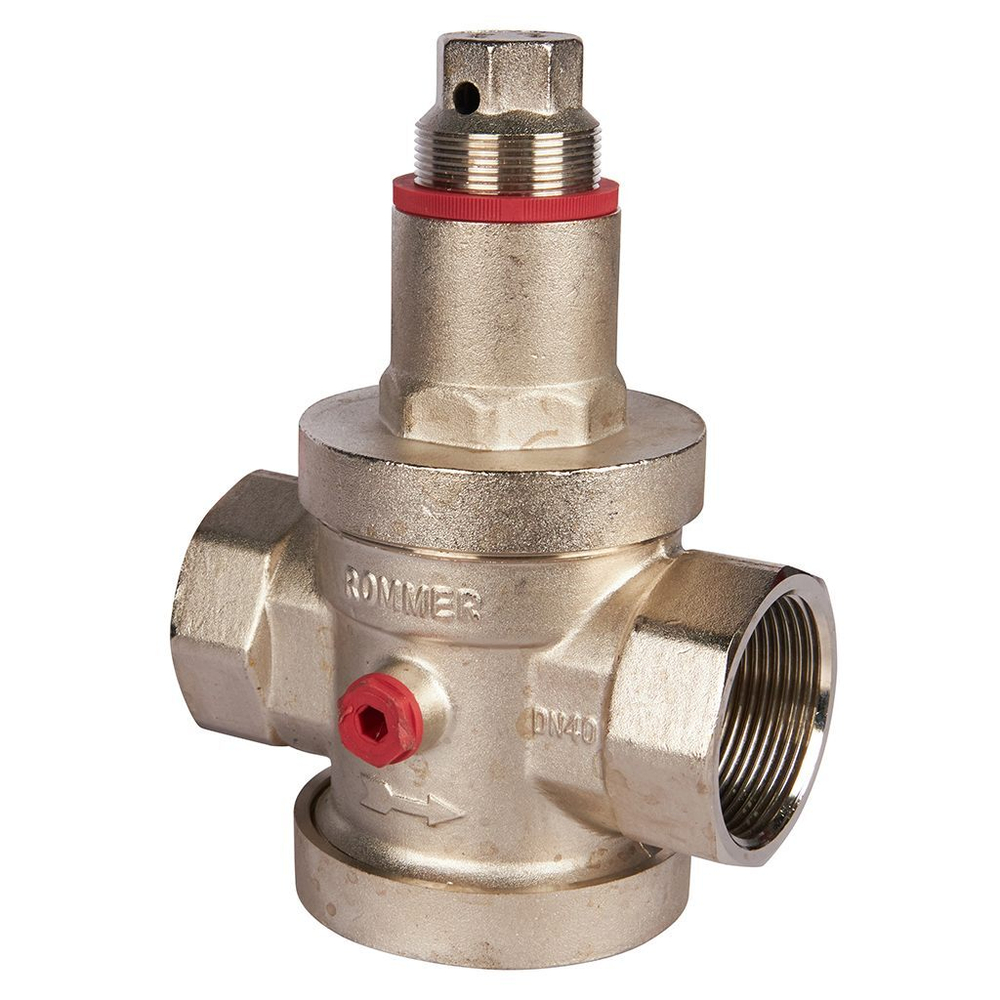 ROMMER Редуктор давления PN25 1 1/2" (с выходом под манометр 1/4")