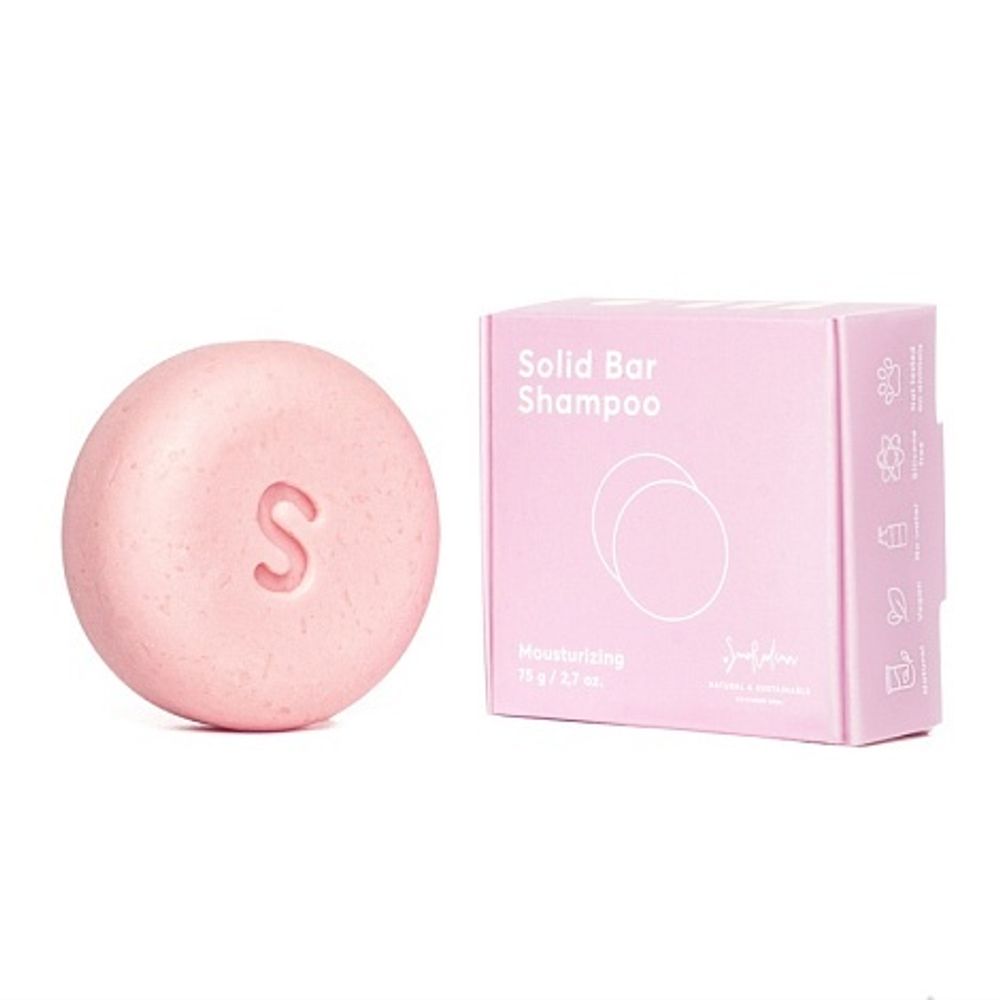 Твёрдый шампунь для увлажнения волос, 75 гр (Smorodina)