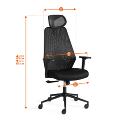 Кресло Matrix red ткань, черный, 66х70х123 см