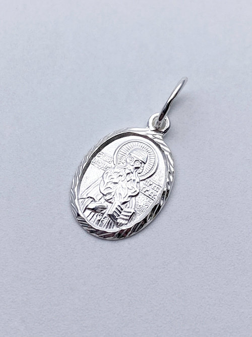 Образок из серебра/Без покрытия/С подвижным ухом/Максим