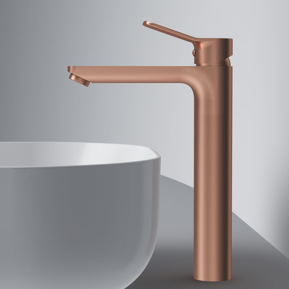 Смеситель для раковины, высокий, розовое золото AM.PM X-Joy F85A92044