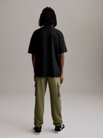 Футболка и брюки карго в комплекте для мальчика Next B84-555, Черный, Хаки