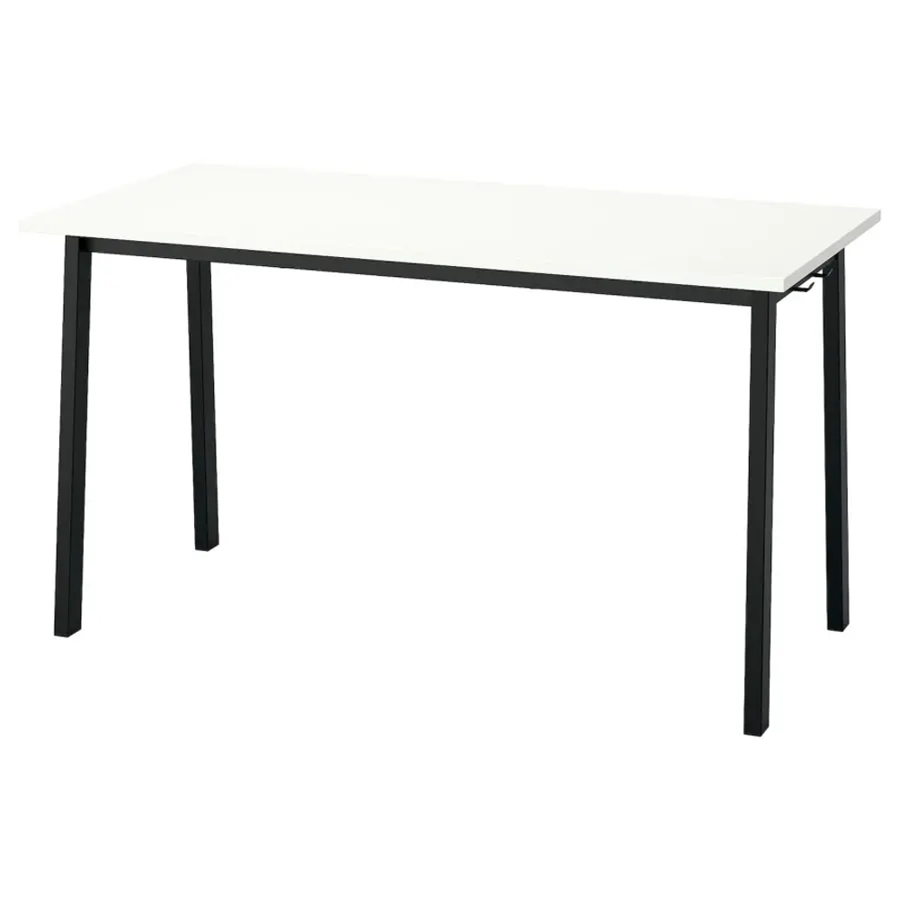 Стол для переговоров - MITTZON IKEA /ИКЕА МИТТЗОН , 68х140х75 см, белый/черный