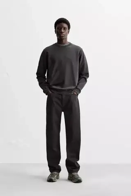 ZARA ТОЛСТОВКА С КРУГЛЫМ ВЫРЕЗОМ, АНТРАЦИТОВО-СЕРЫЙ