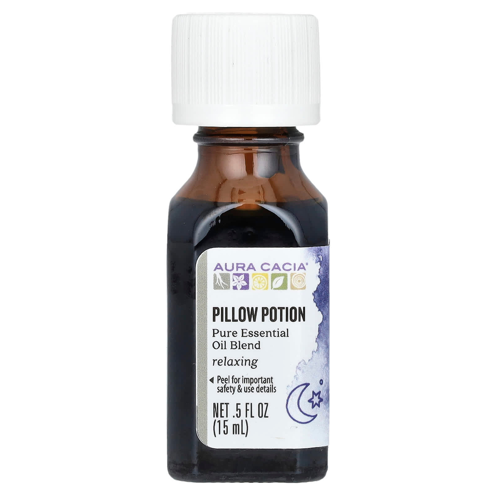 Aura Cacia, Смесь чистых эфирных масел, зелье для подушек, 15 мл (0,5 жидк. унц.)