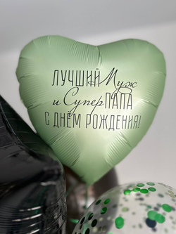 Воздушные гелиевые шарики с доставкой по Хабаровску зеленый №4593