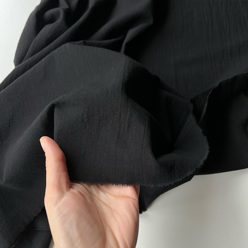 Хлопок "под Лён" Черный