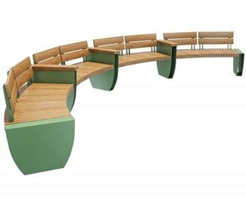 Скамейка стальная радиусная «Бонго»