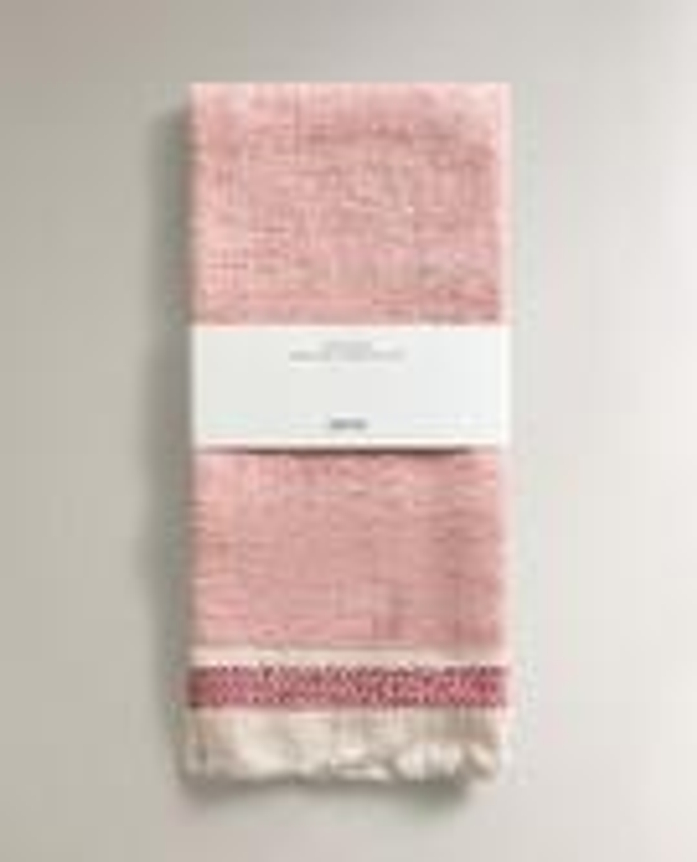 ZARA HOME КУХОННОЕ ПОЛОТЕНЦЕ ИЗ МАХРОВОГО ХЛОПКА С КОНТРАСТНОЙ ОТДЕЛКОЙ, КРАСНЫЙ