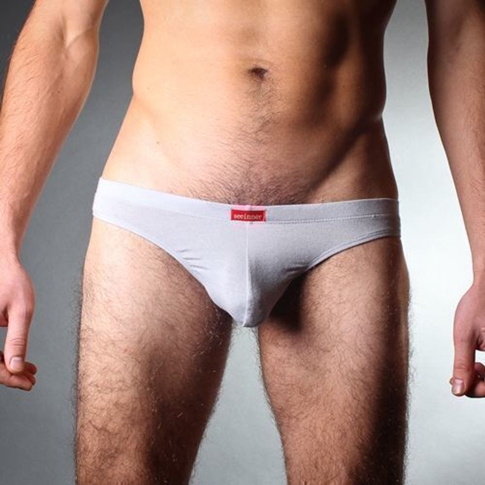 Мужские трусы тонги серые Seeinner Grey